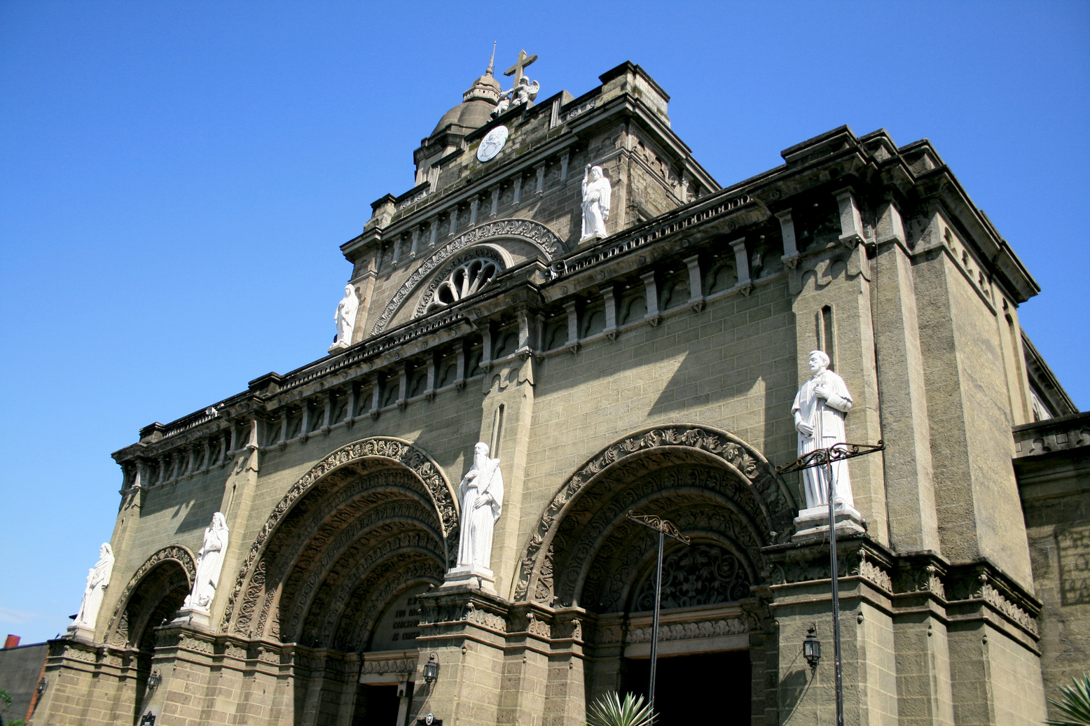 Exterior of Manila Cathedral in the Philippines 